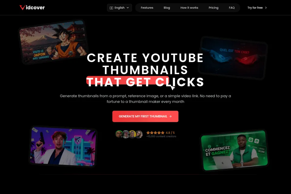 Aperçu de la landing page
