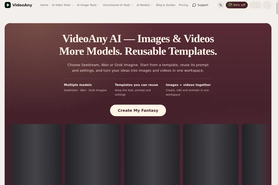 Aperçu de la landing page