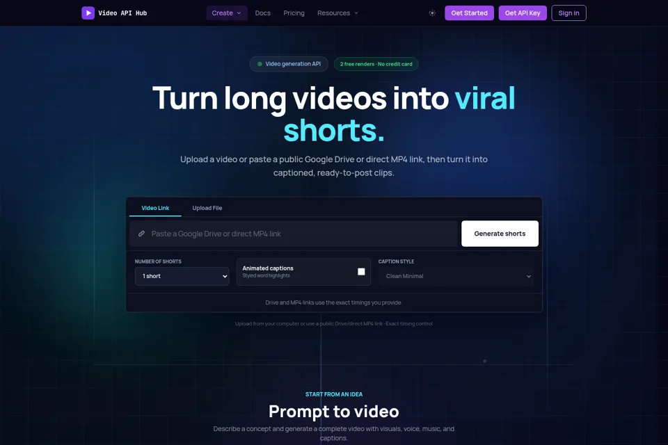 Aperçu de la landing page