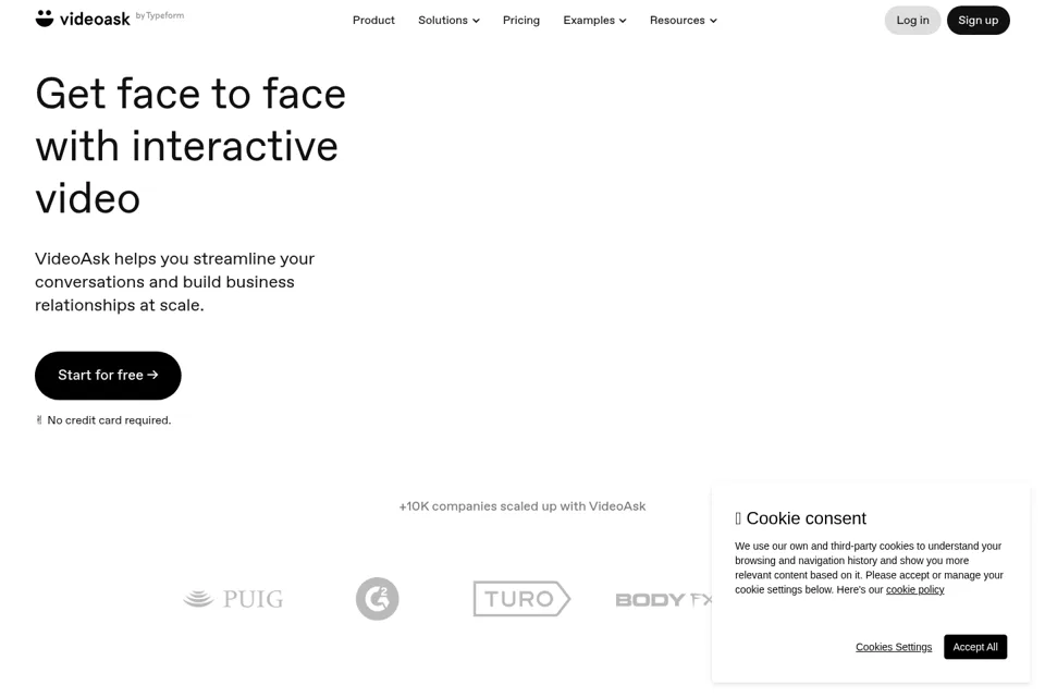 Aperçu de la landing page