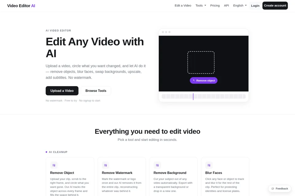 Aperçu de la landing page