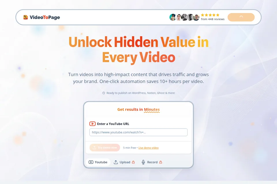 Landing page preview