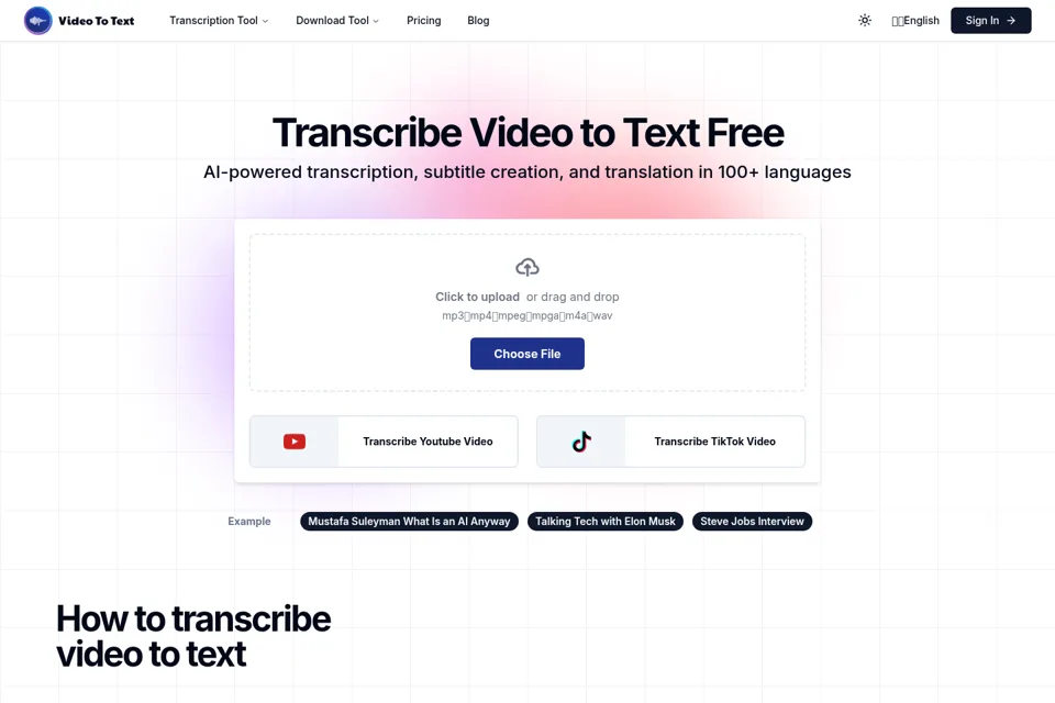 Aperçu de la landing page