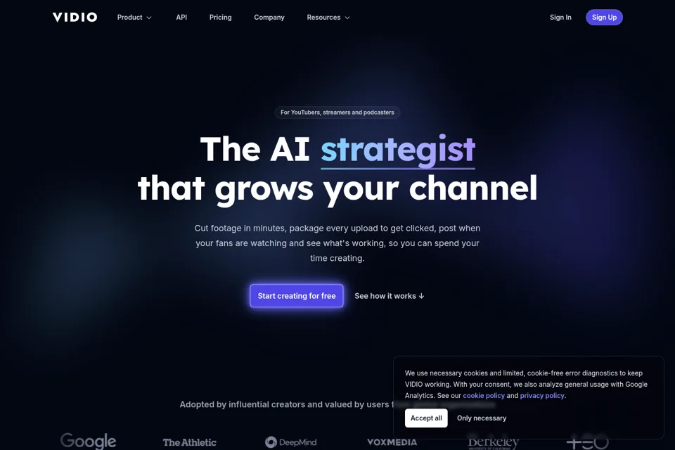 Aperçu de la landing page