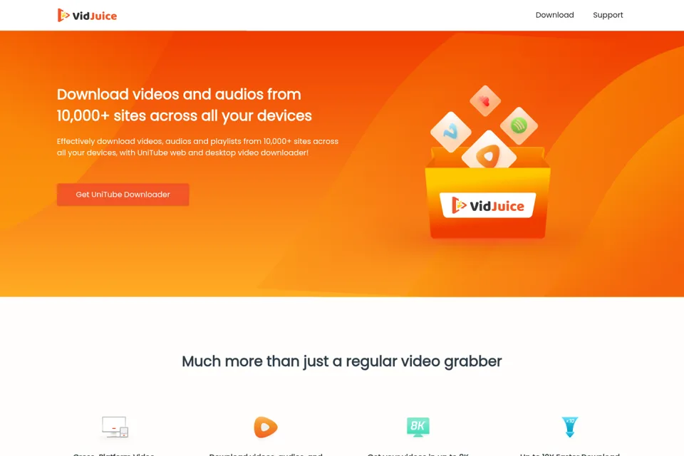Aperçu de la landing page
