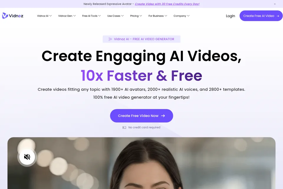 Aperçu de la landing page