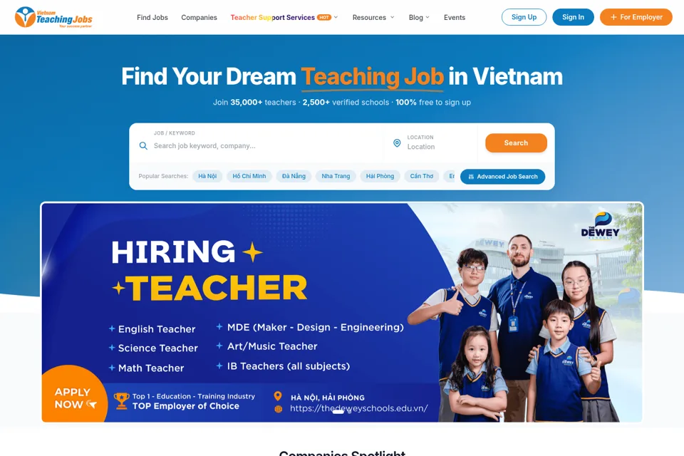 Landing page preview