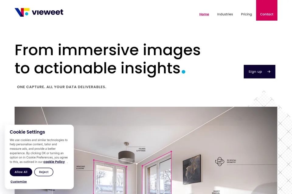 Aperçu de la landing page