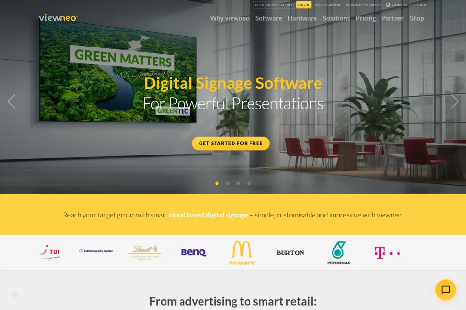 Aperçu de la landing page