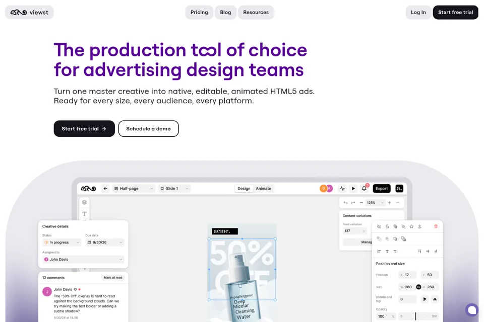 Landing page preview