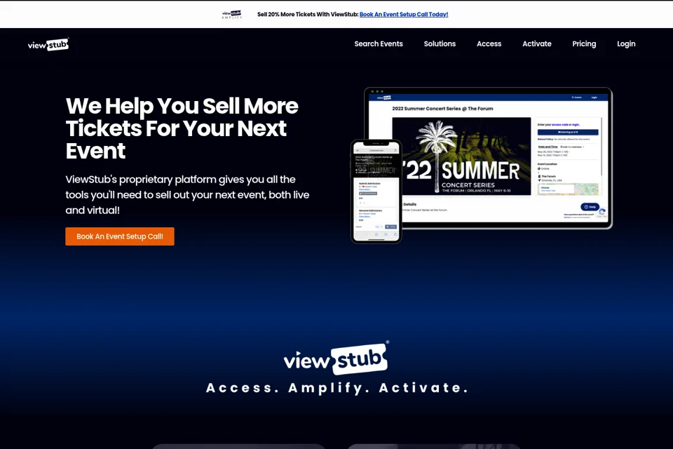 Aperçu de la landing page