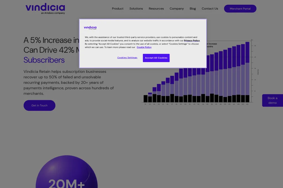 Aperçu de la landing page