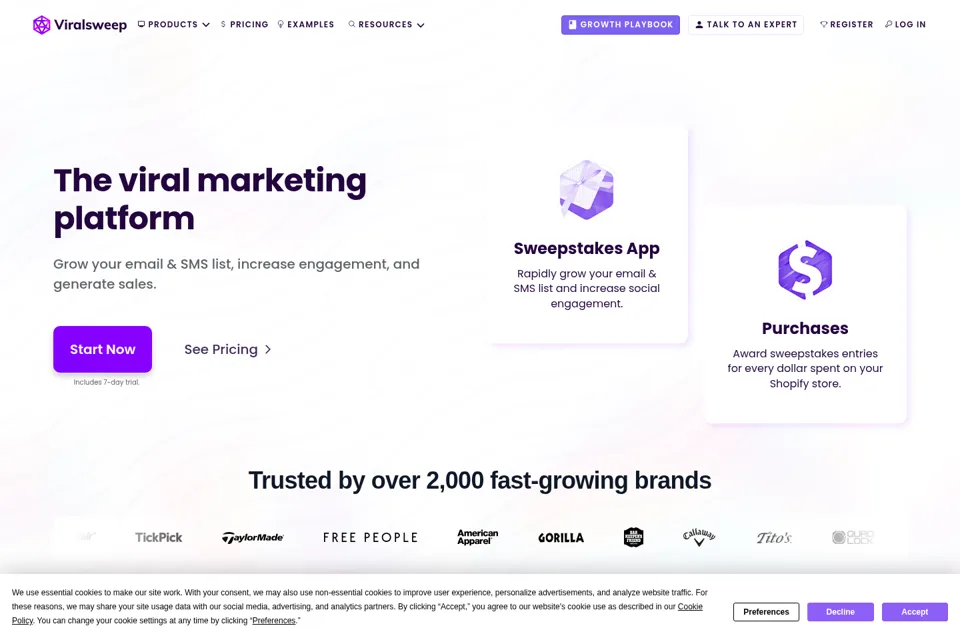 Landing page preview