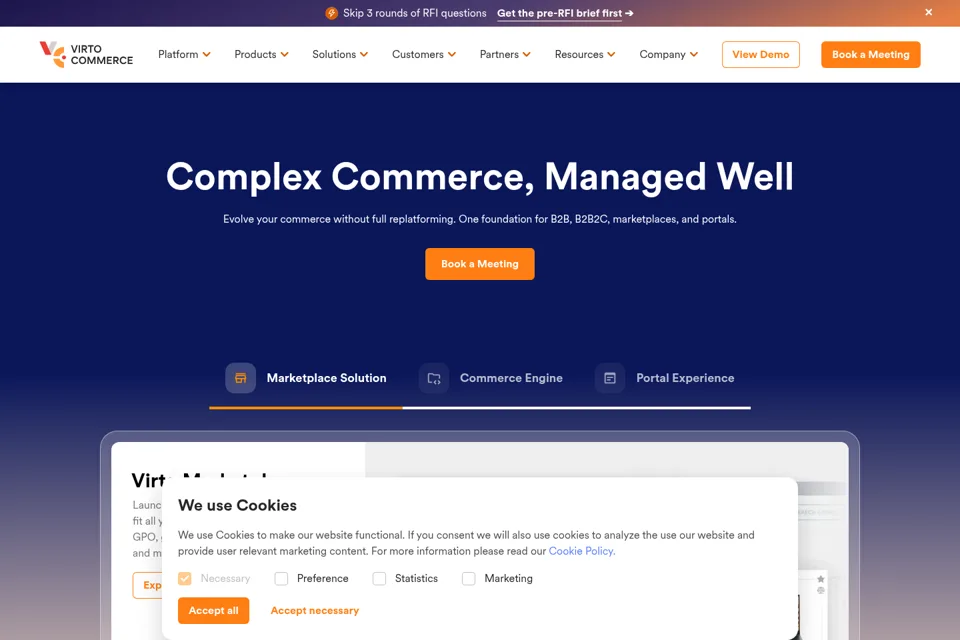 Aperçu de la landing page