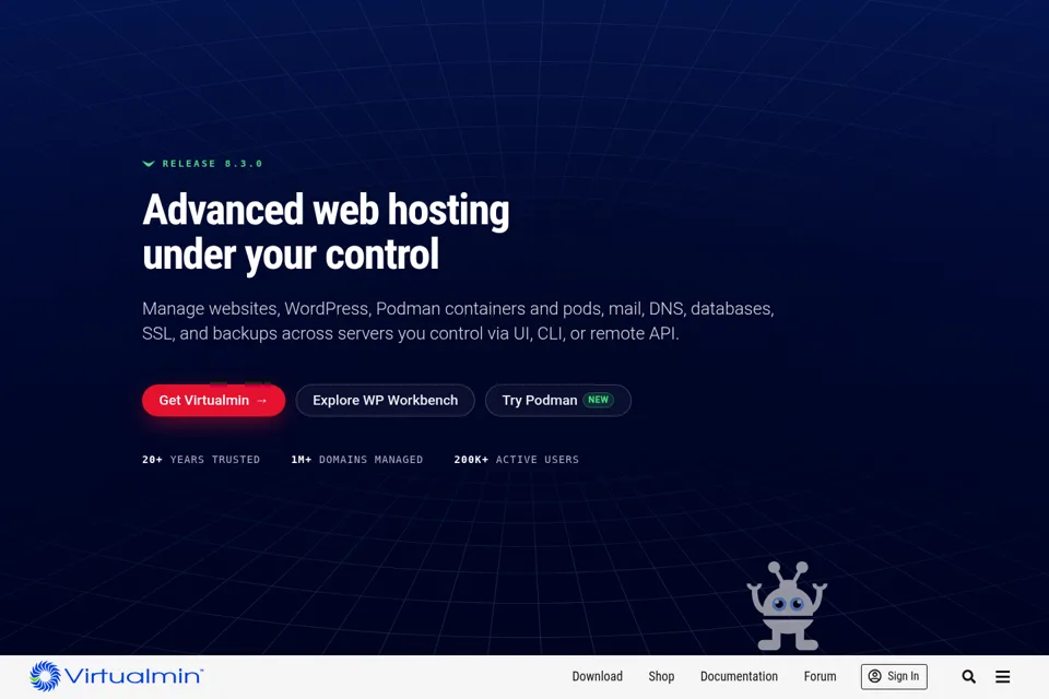 Aperçu de la landing page