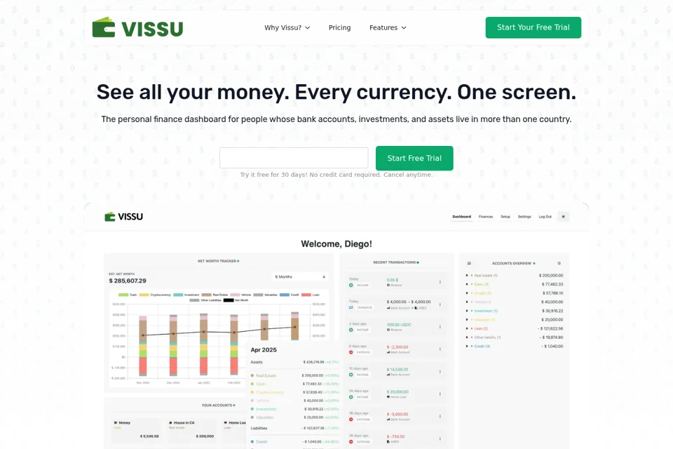 Aperçu de la landing page