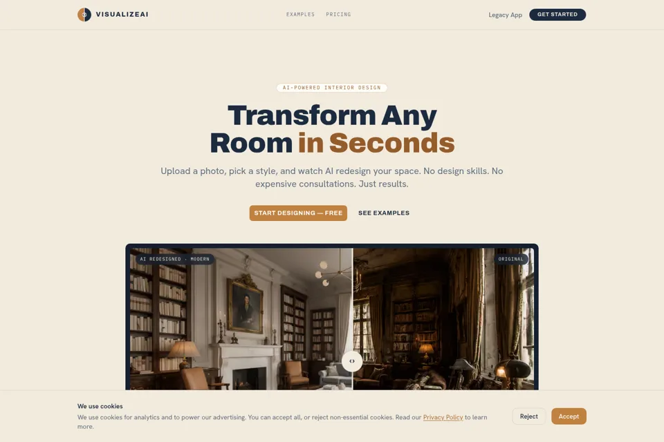 Aperçu de la landing page
