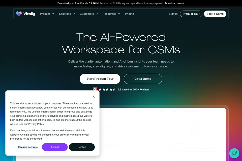 Landing page preview