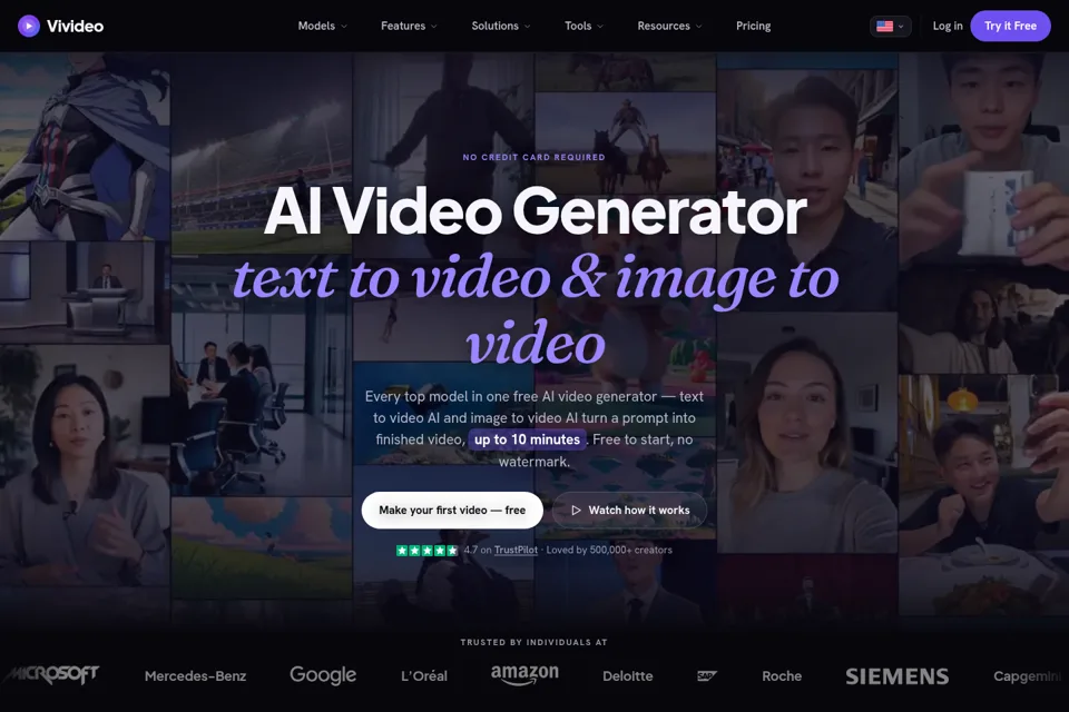 Aperçu de la landing page