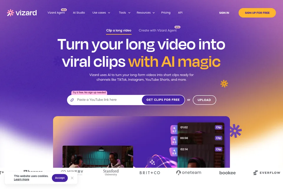 Aperçu de la landing page