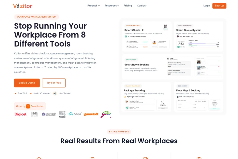 Aperçu de la landing page