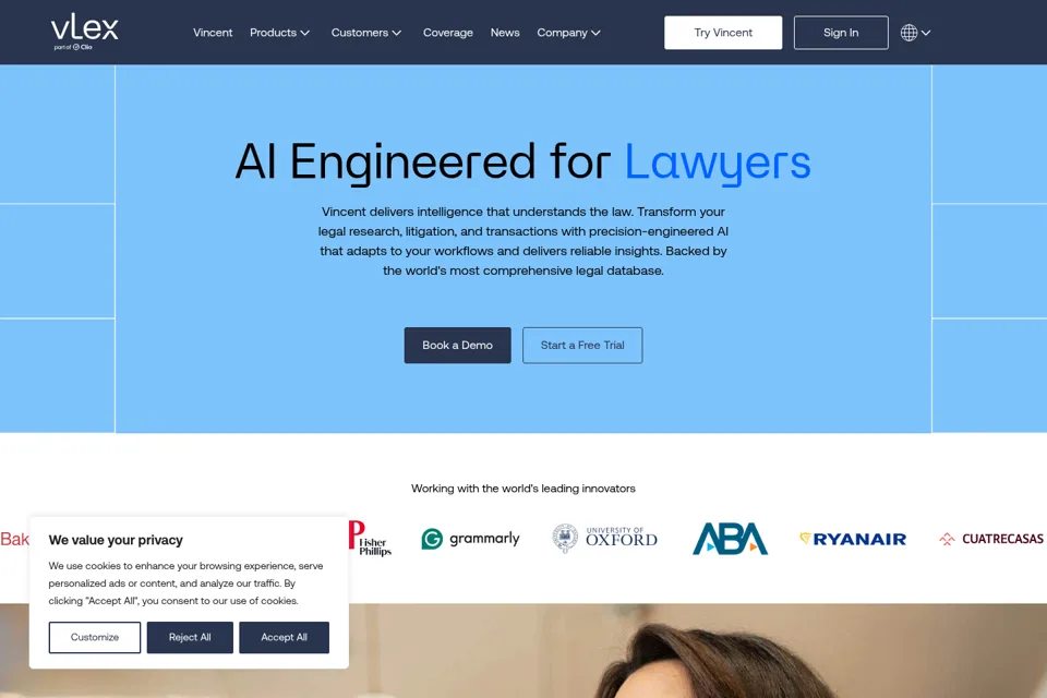 Aperçu de la landing page