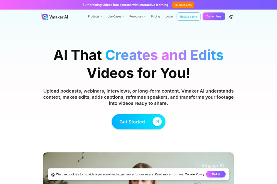 Aperçu de la landing page