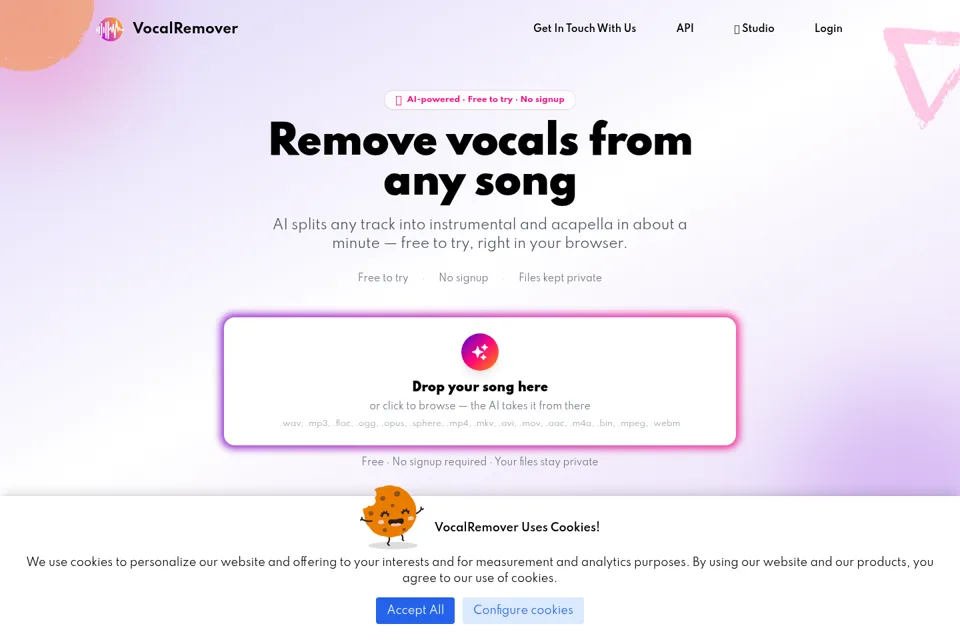 Aperçu de la landing page