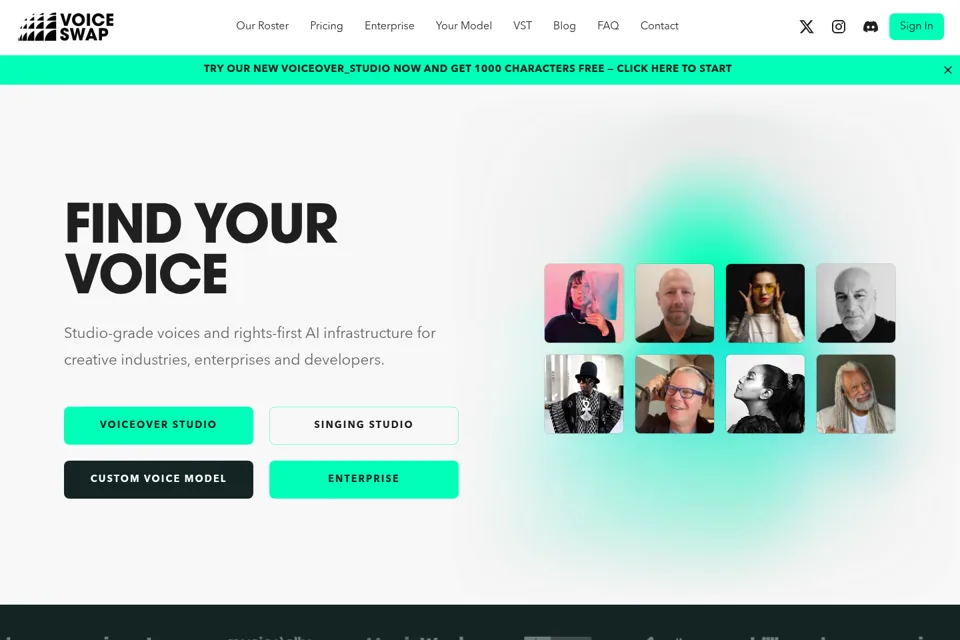 Aperçu de la landing page