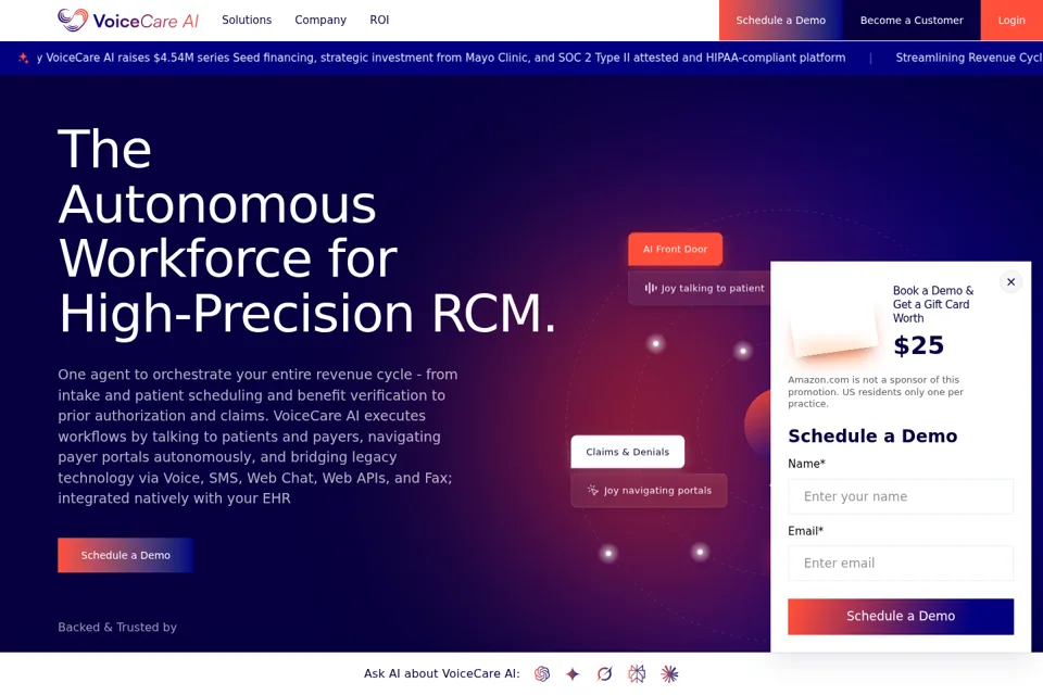 Aperçu de la landing page