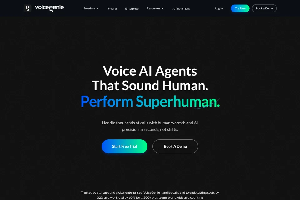 Aperçu de la landing page