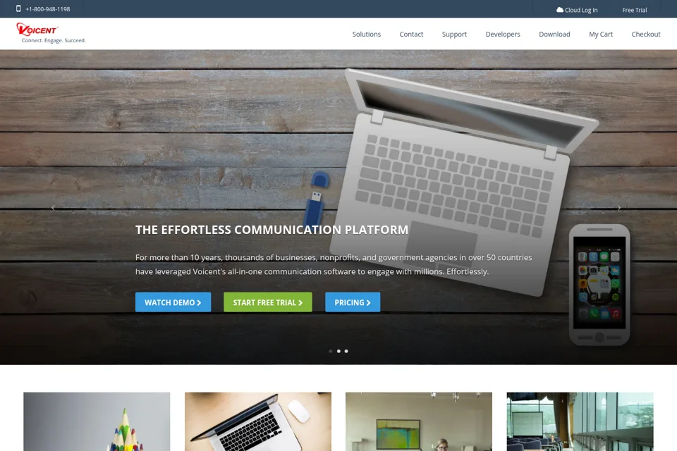 Aperçu de la landing page