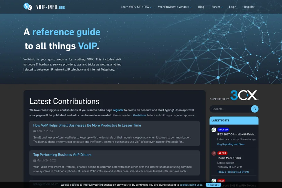 Aperçu de la landing page
