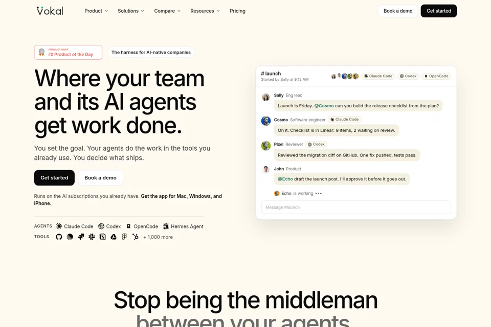 Aperçu de la landing page