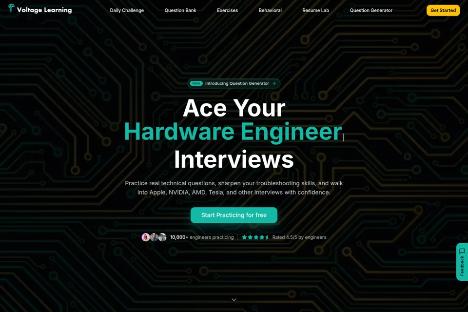 Aperçu de la landing page