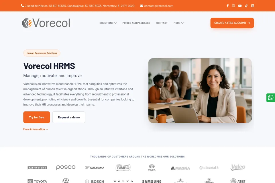 Aperçu de la landing page