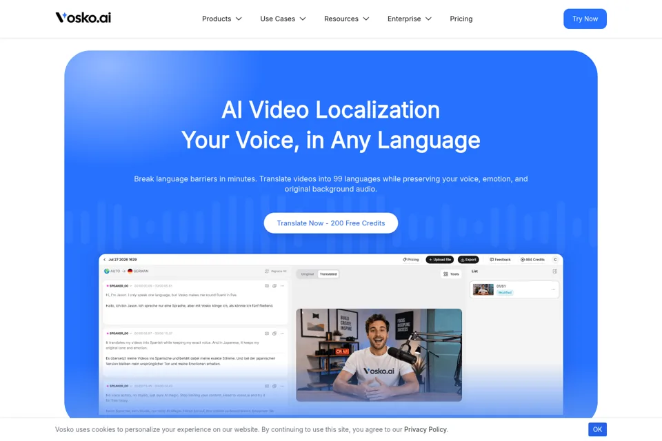 Aperçu de la landing page