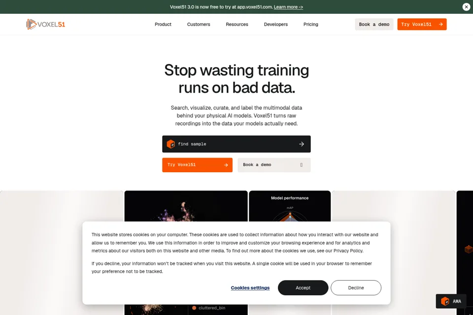 Aperçu de la landing page