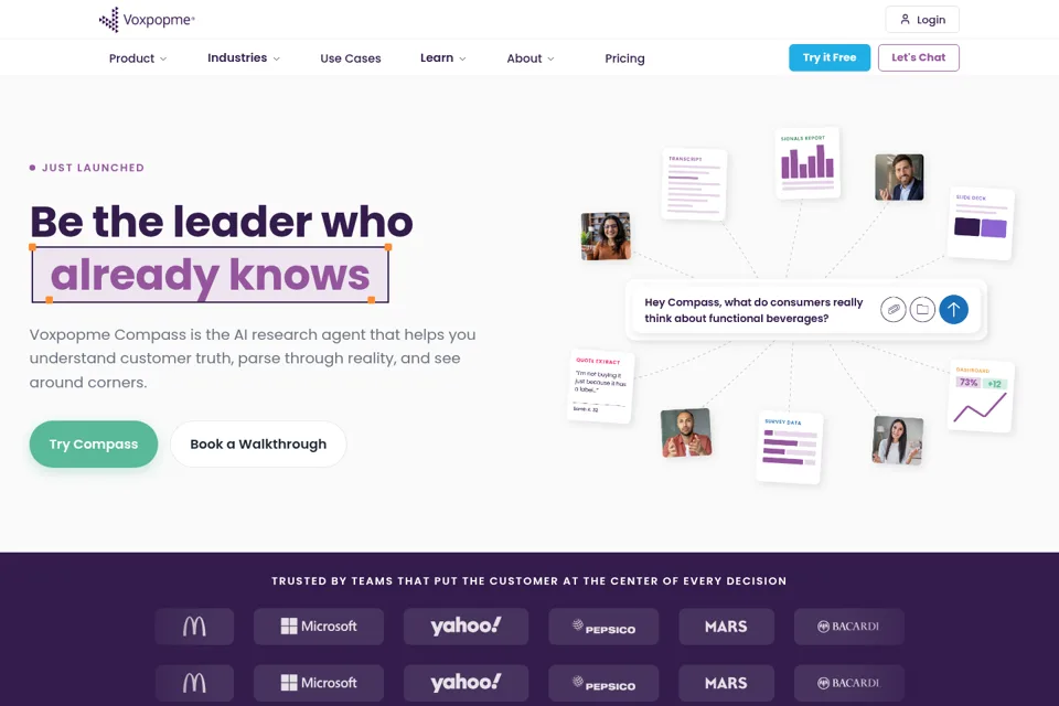 Aperçu de la landing page