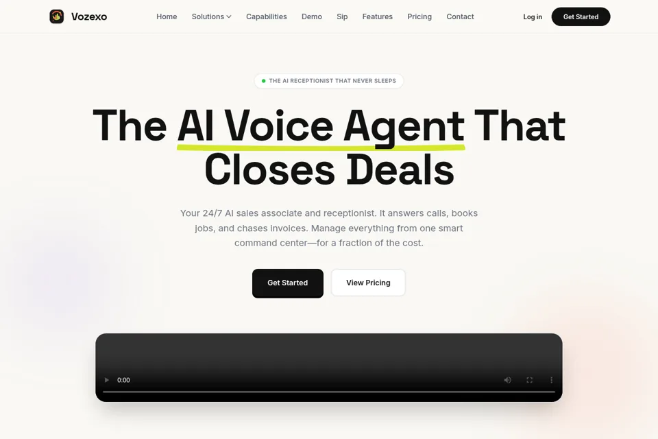 Aperçu de la landing page
