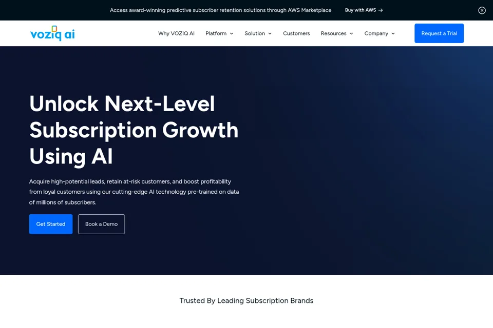 Aperçu de la landing page