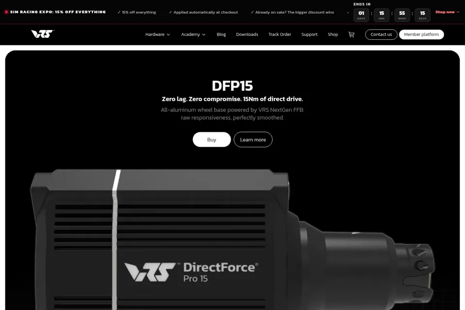 Aperçu de la landing page