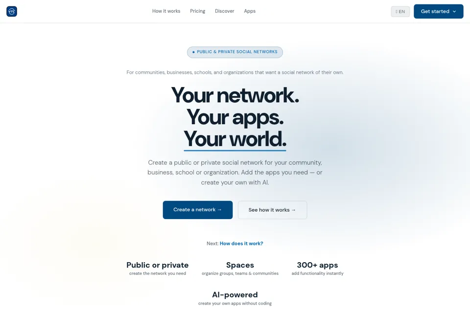Aperçu de la landing page