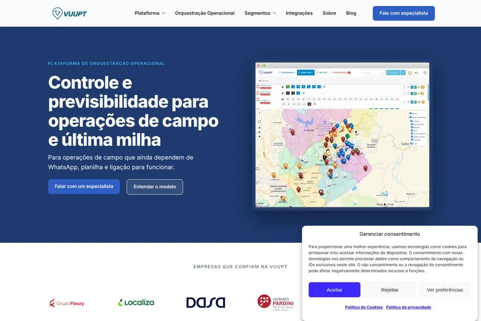 Aperçu de la landing page