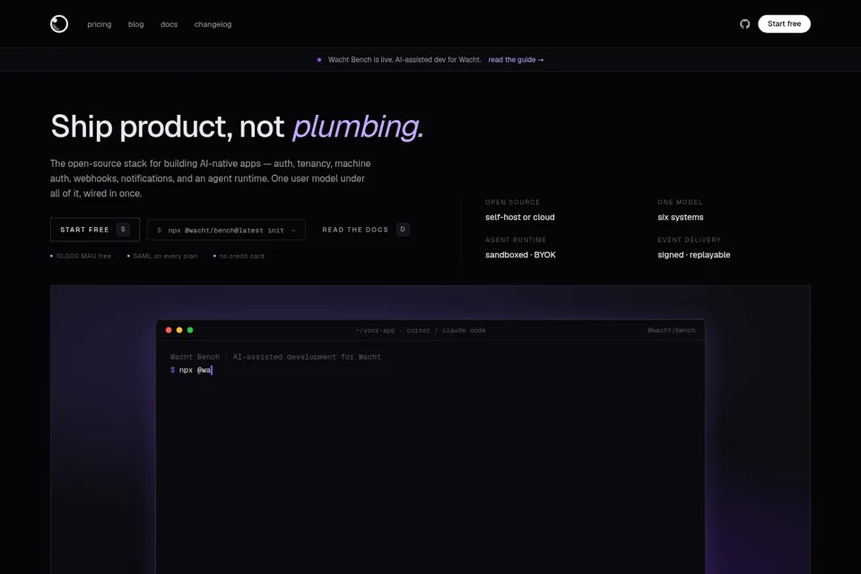 Aperçu de la landing page