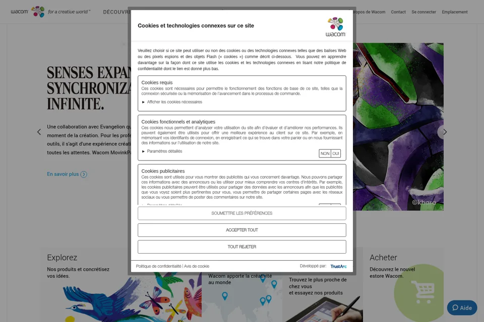 Aperçu de la landing page