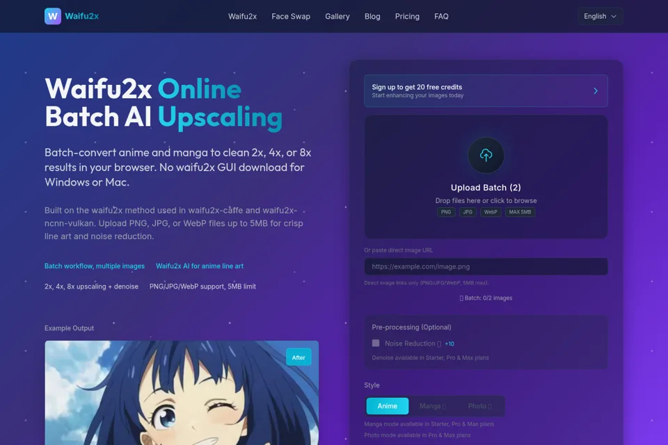 Landing page preview
