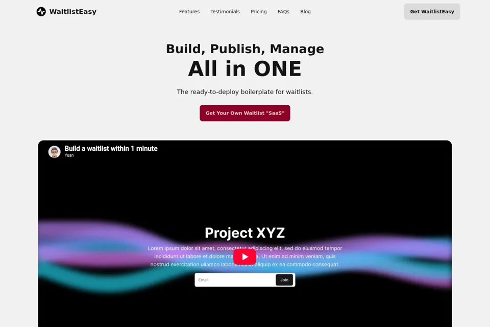 Landing page preview