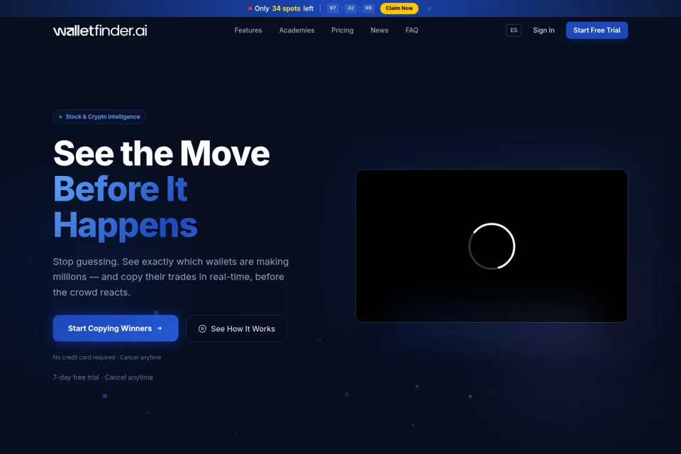 Aperçu de la landing page