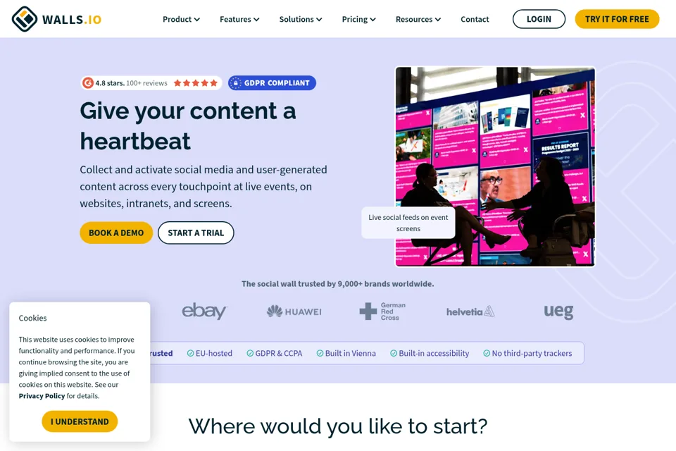 Aperçu de la landing page